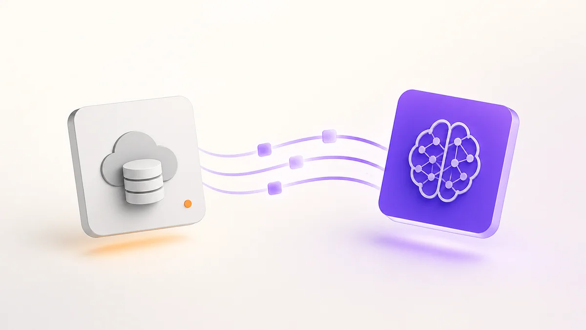Visual showing JobNimbus and the COGNITEX AI brain securely connected through encrypted data flows.